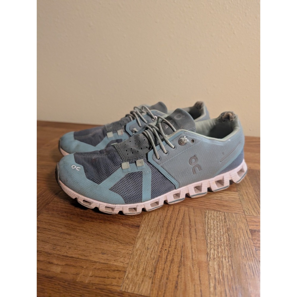 On Cloud 5 Sea Green Moss Running Shoes Walking OC As Is Women's 9 Reflective‎